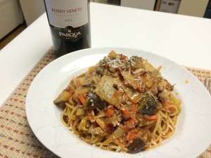 食材つきた時のパスタ