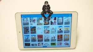 hontoの画面（iPad mini）とショッカー