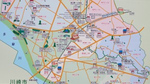 狛江駅前にあった地図