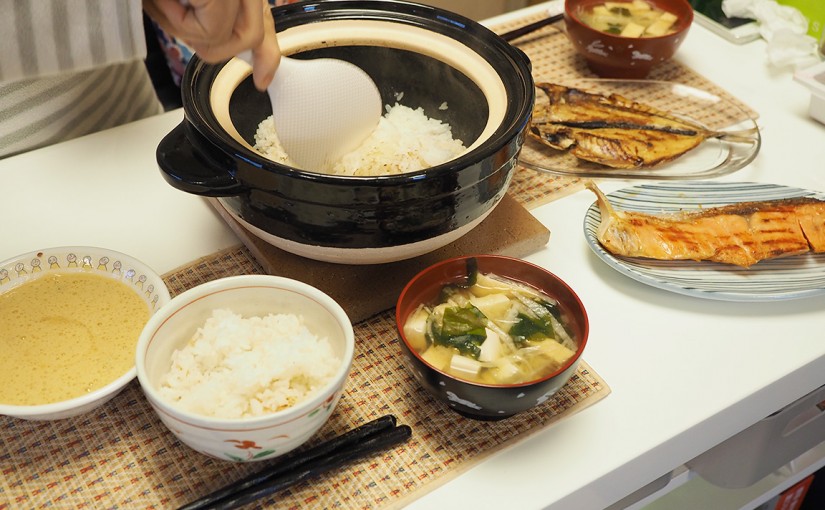 長谷園の土鍋と朝食
